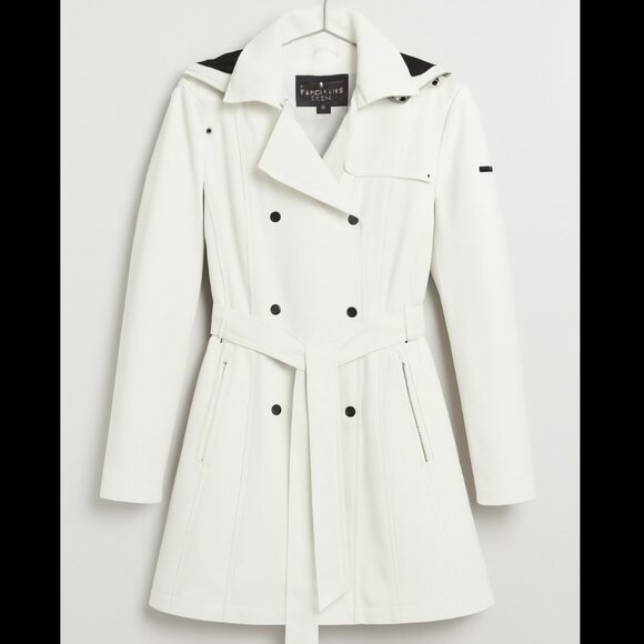 London Fog Jackets & Blazers - London Fog Classic Rain Trench Coat – Stone Ivory, Size M